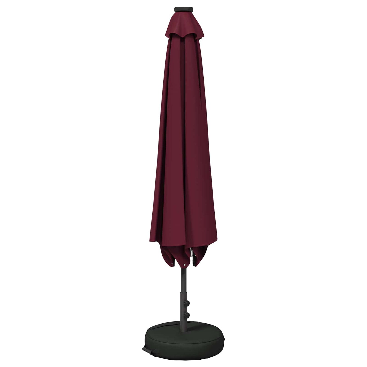 Garden Parasol with LED Lights and Base 300 x 300 cm Polyester