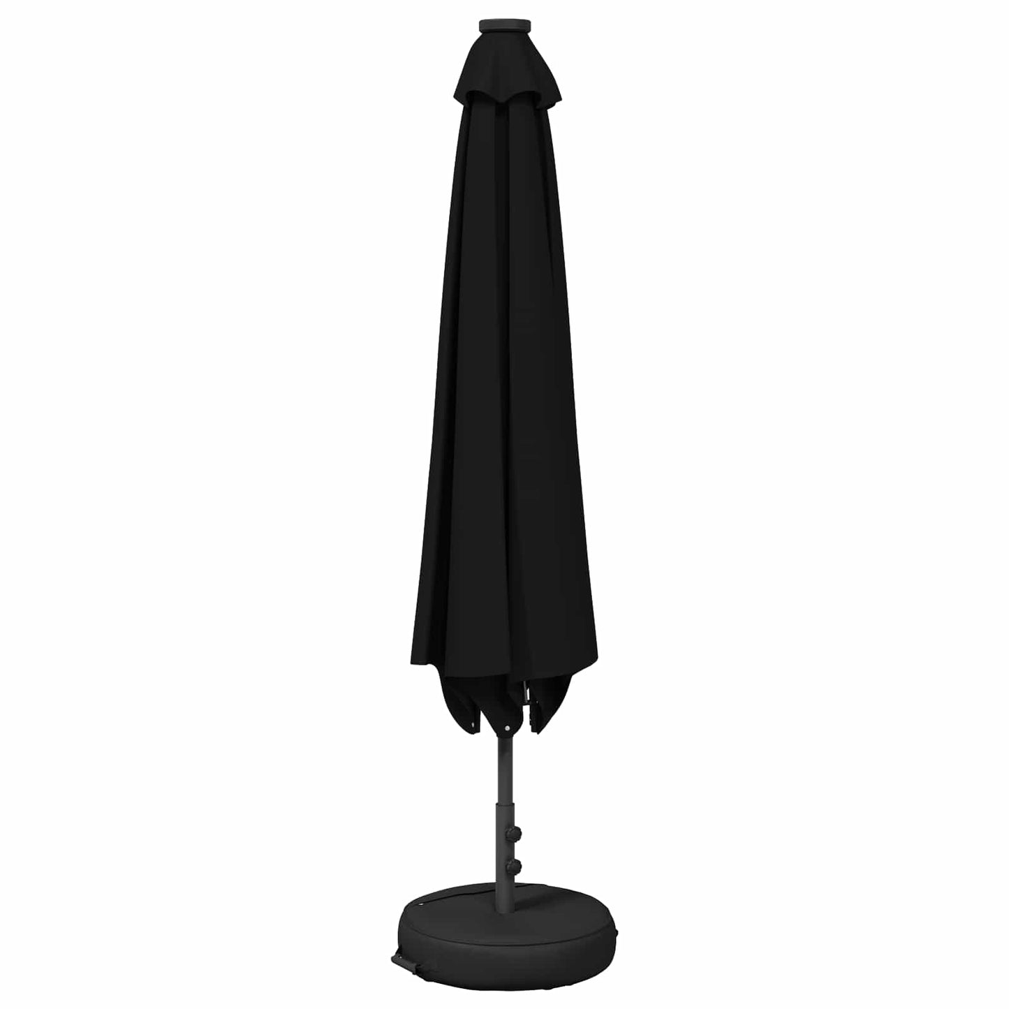 Garden Parasol with LED Lights and Base 300 x 300 cm Polyester