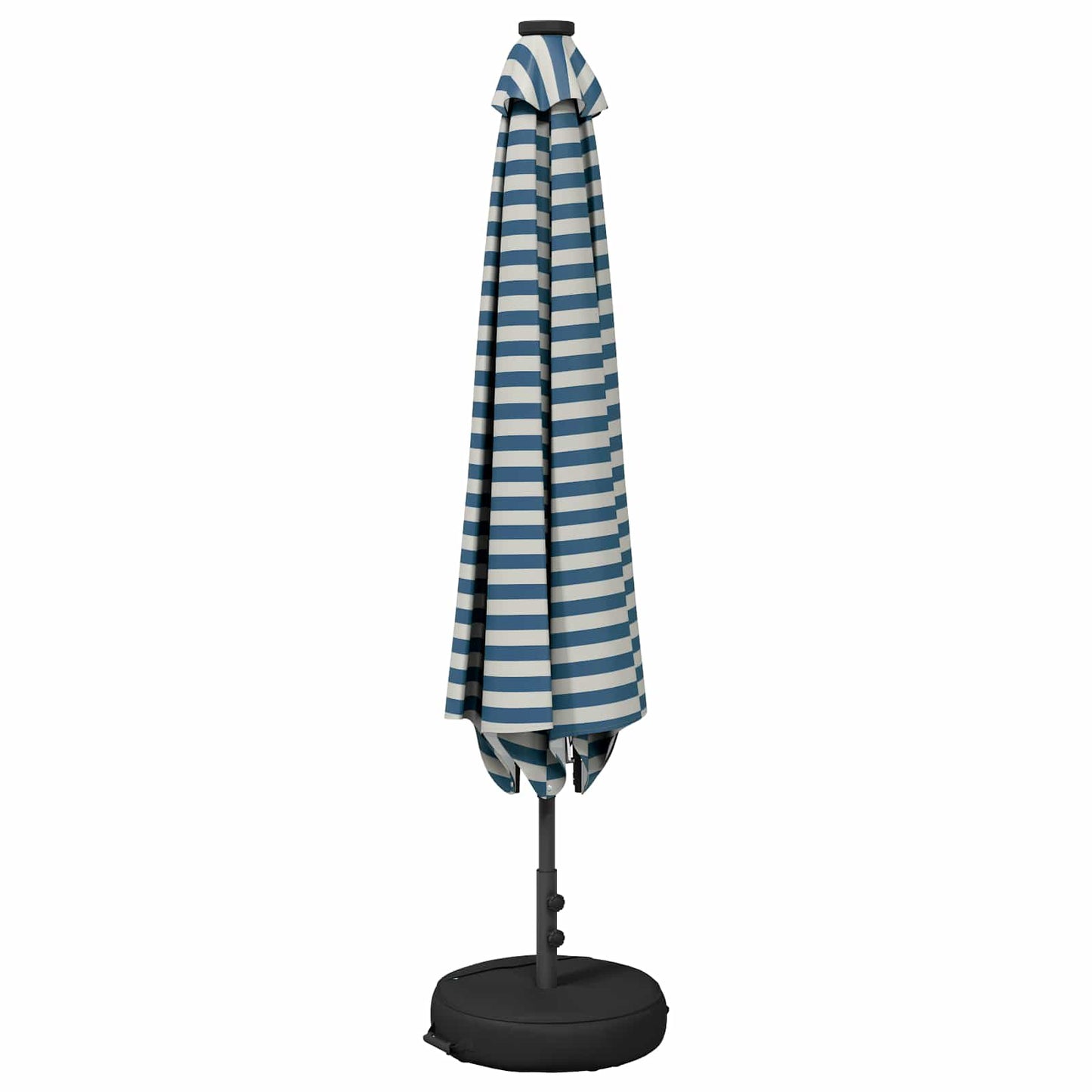 Garden Parasol with LED Lights and Base 300 x 300 cm Polyester