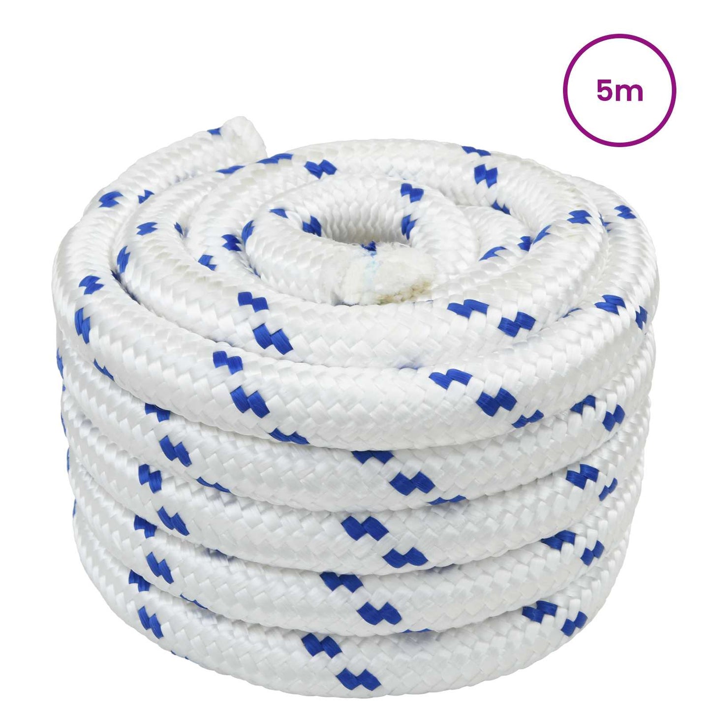 Boat Rope 5 m 3 White and Blue PP
