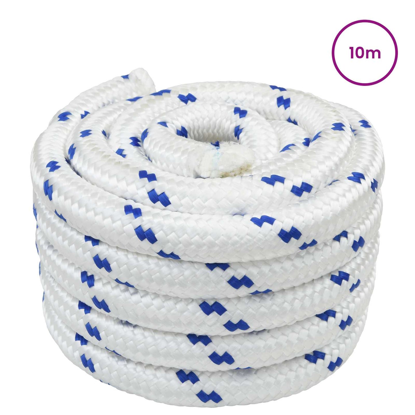 Boat Rope 10 m 3 White and Blue PP