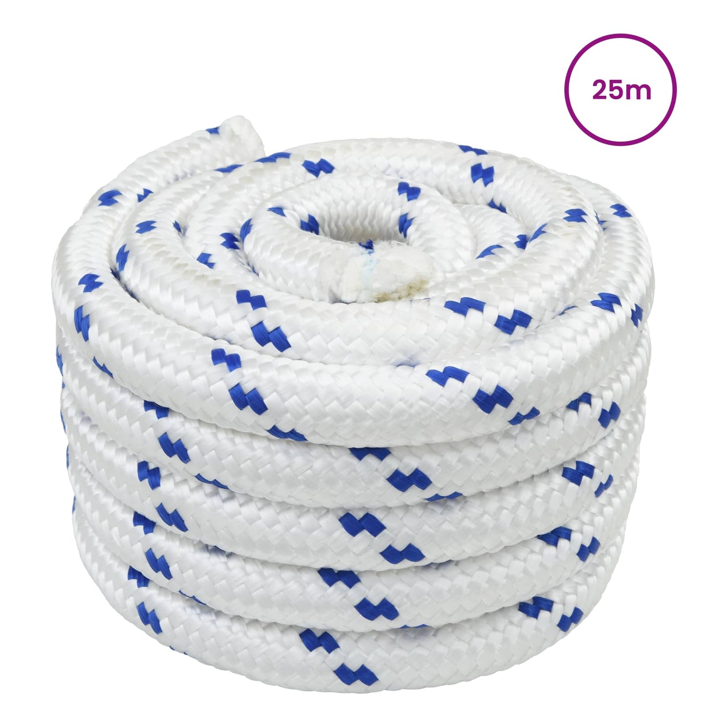 Boat Rope 25 m 3 White and Blue PP