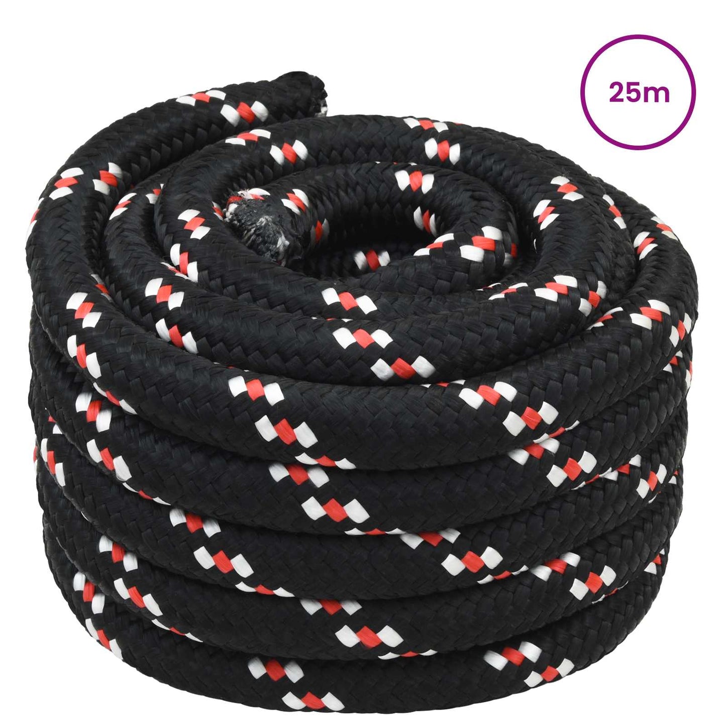 Boat Rope 25 m 3 Black and Red PP
