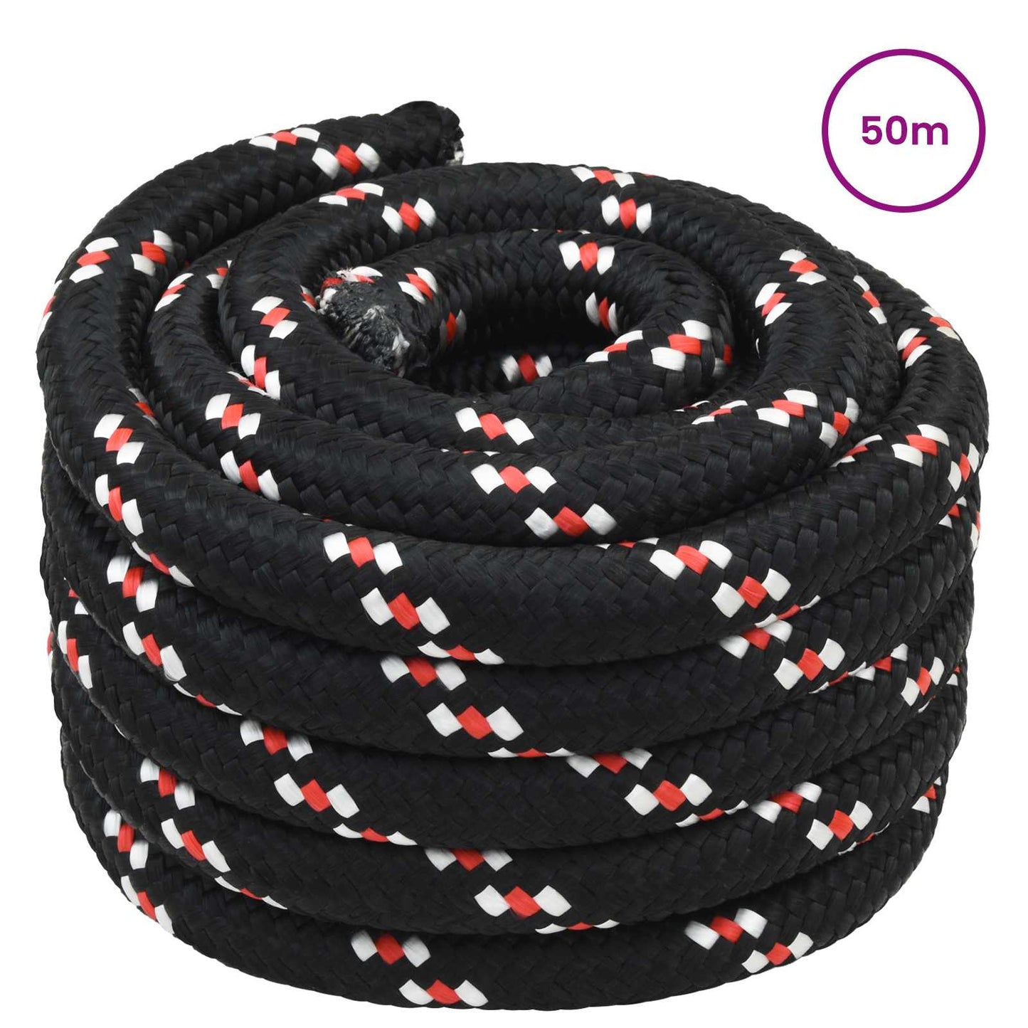 Boat Rope 50 m 3 Black and Red PP