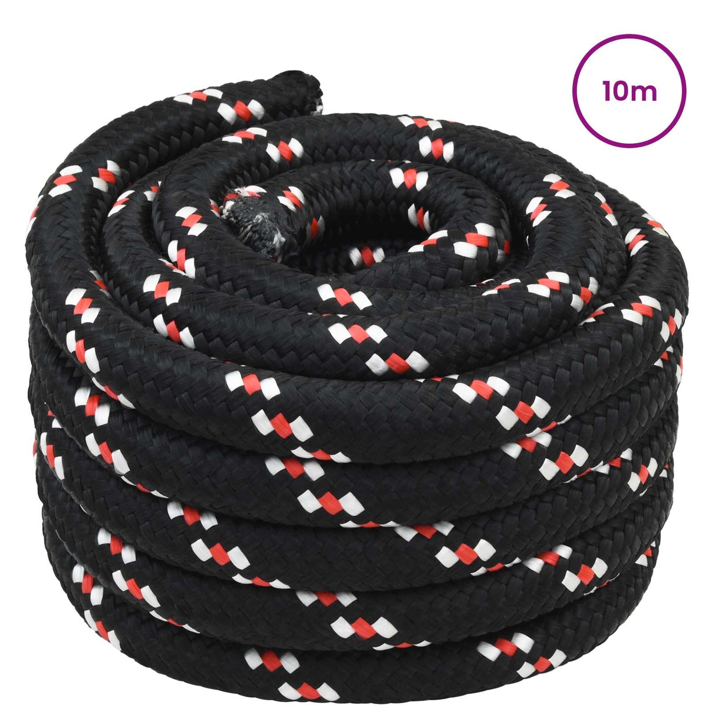 Boat Rope 10 m 6 Black and Red PP