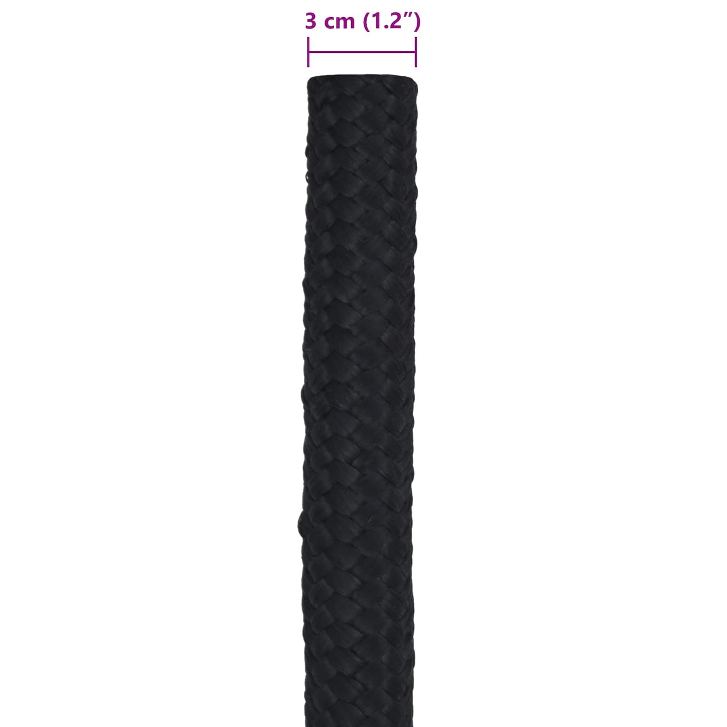 Boat Rope 10 m 3 Black PP
