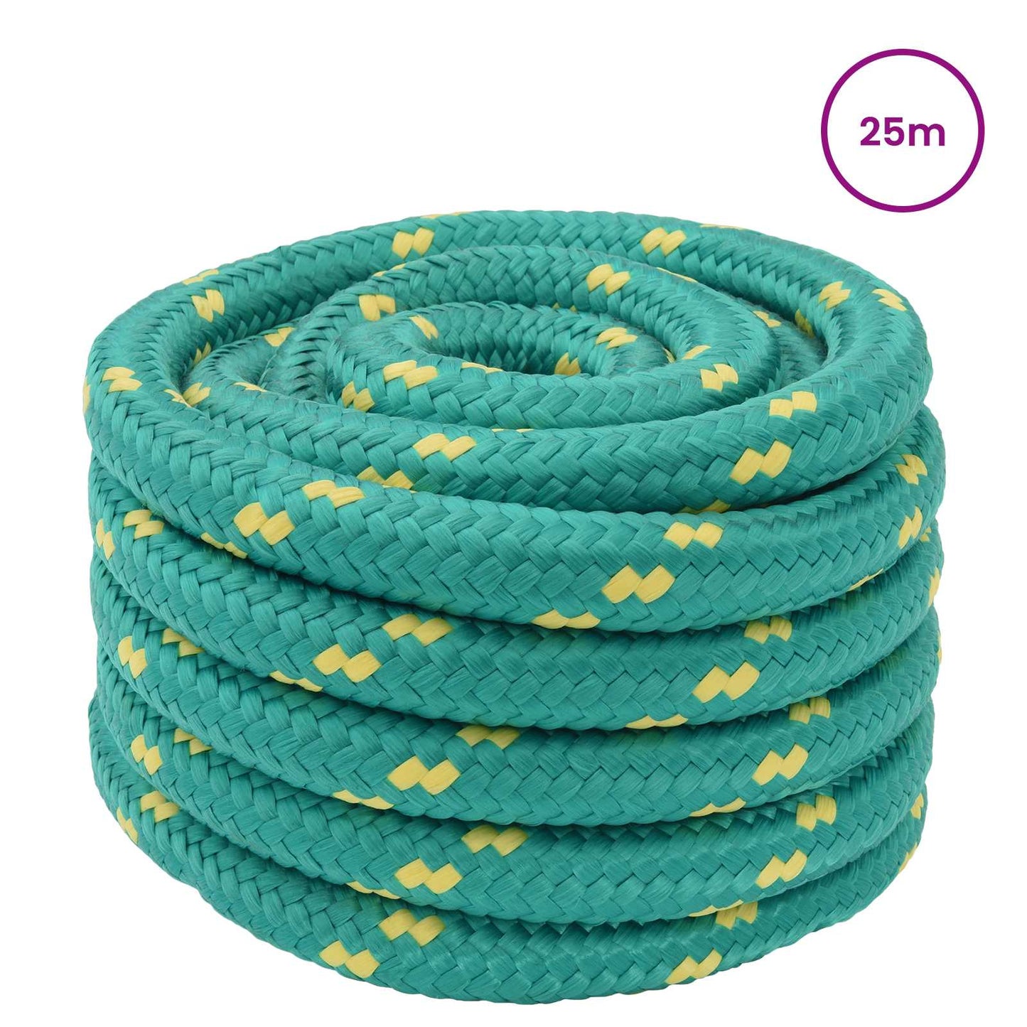 Boat Rope 25 m 3 Green PP