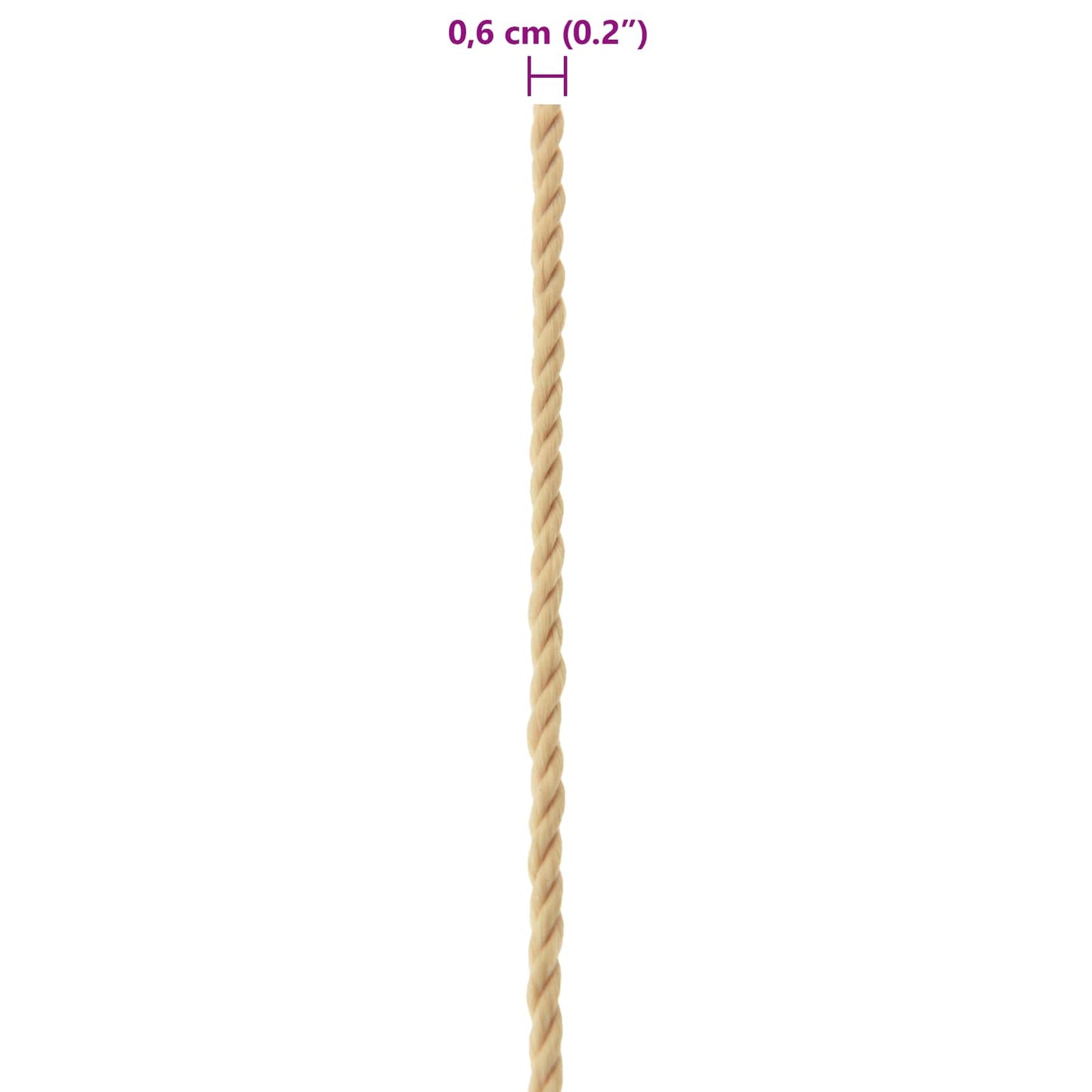 Boat Rope 100 m 0.6 Natural PP