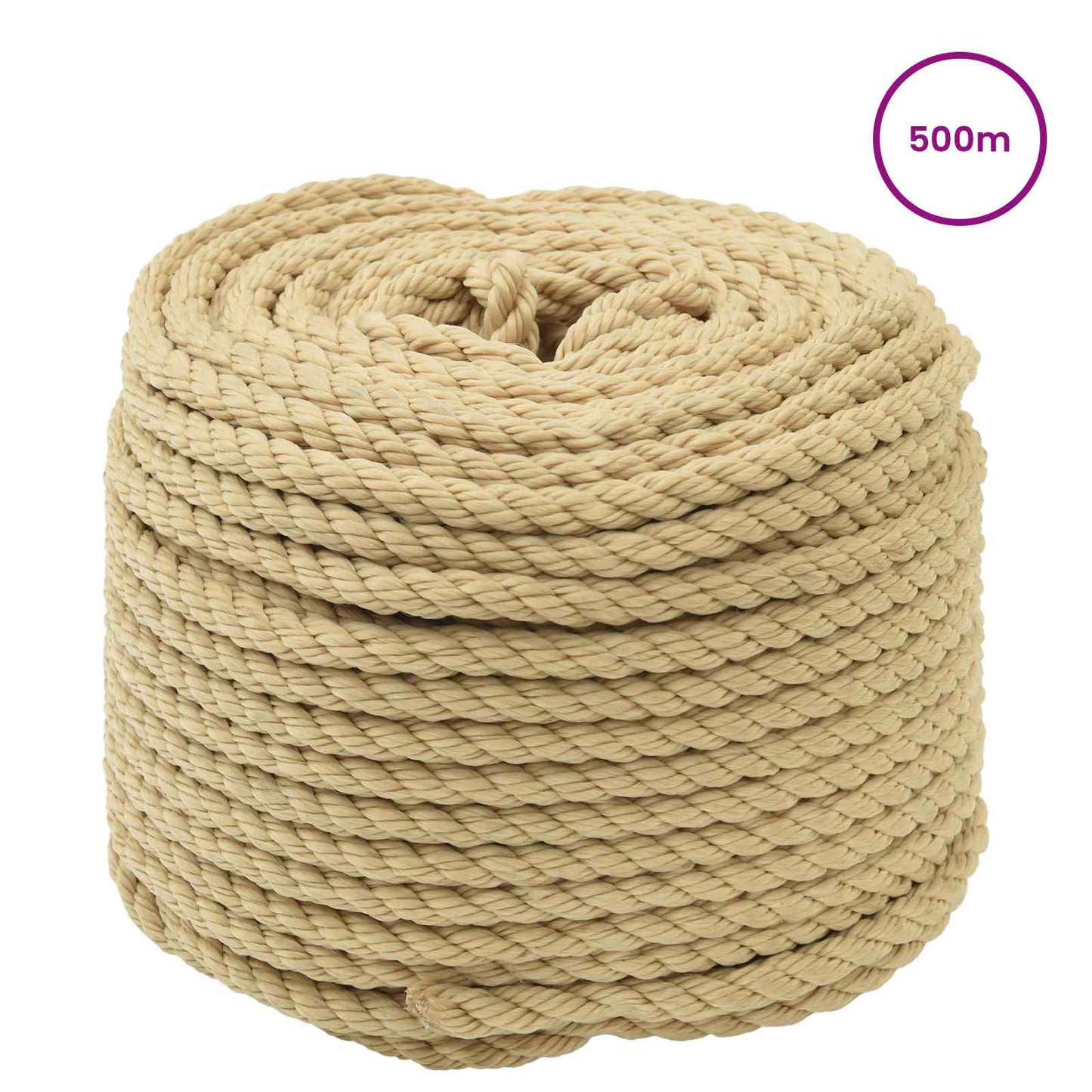 Boat Rope 500 m 0.8 Natural PP