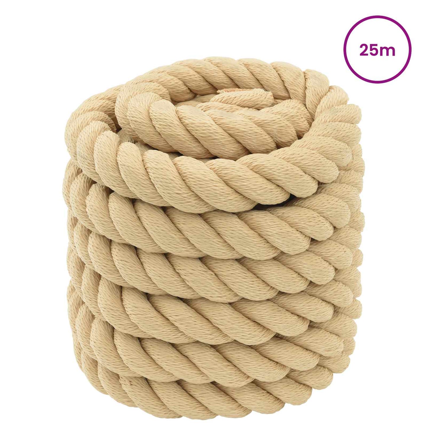 Boat Rope 25 m 4 Natural PP