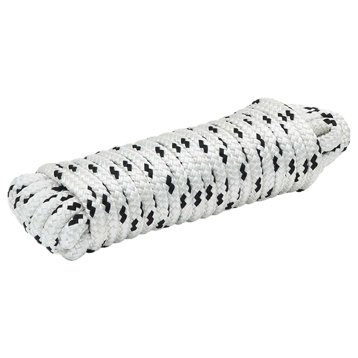 Boat Rope 9 m 1.2 White and Black Polyester