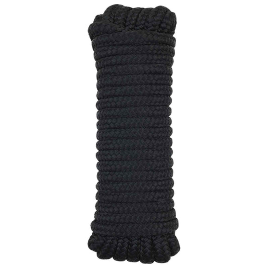 Boat Rope 10 mm 9 m Black Polyester