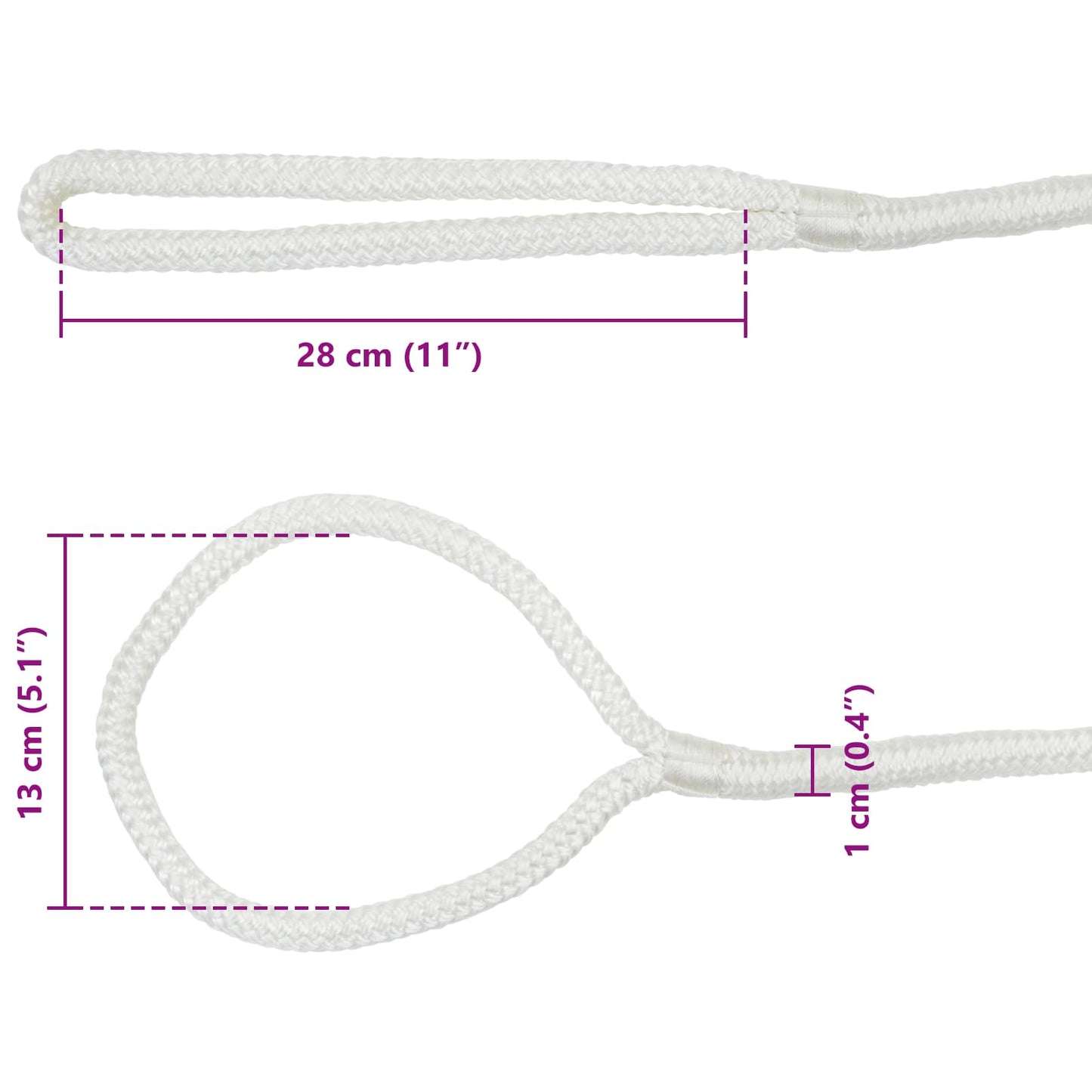 Boat Rope 12 m 1 White Polyester