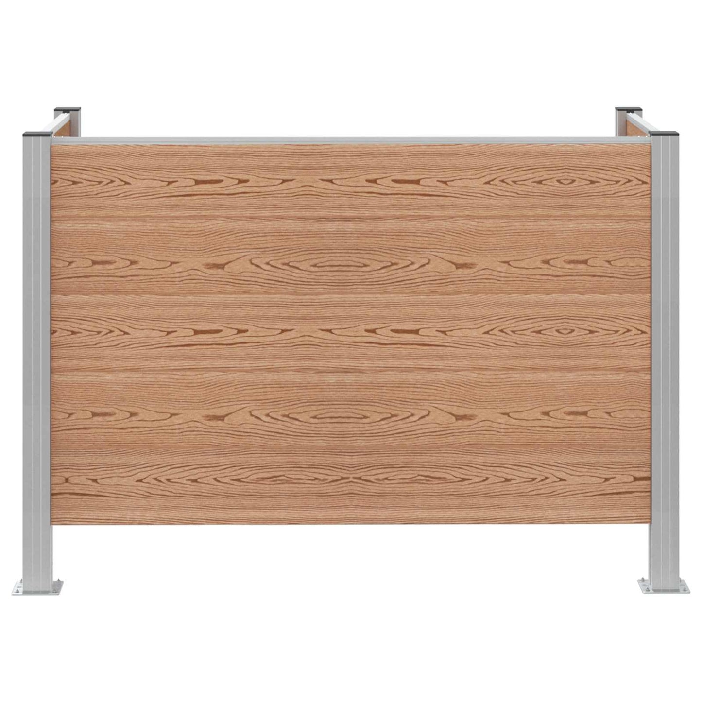 Garbage Bin Fence Brown 161 x 85 x 115 cm Aluminium and WPC