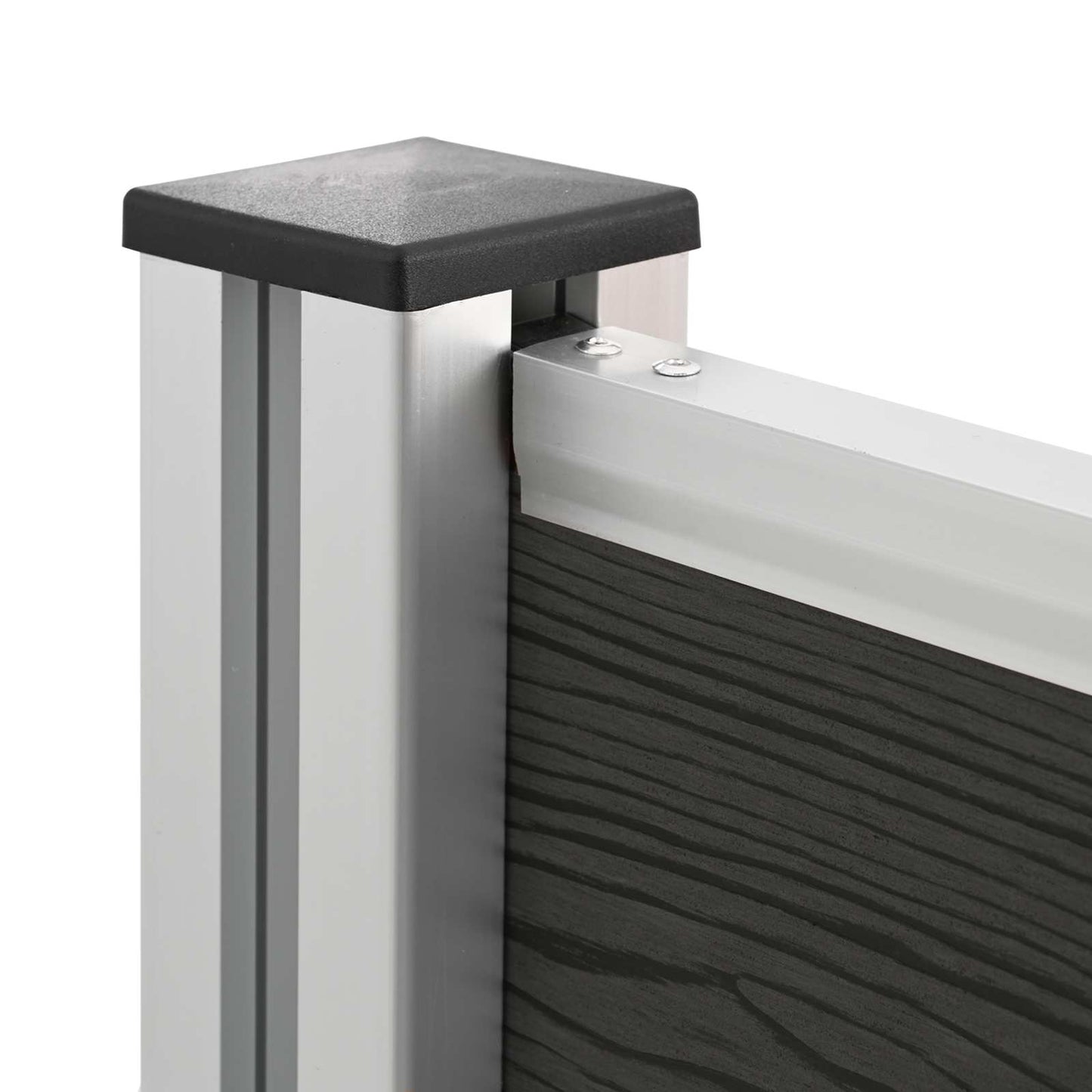 Garbage Bin Fence Grey 315 x 85 x 115 cm Aluminium and WPC