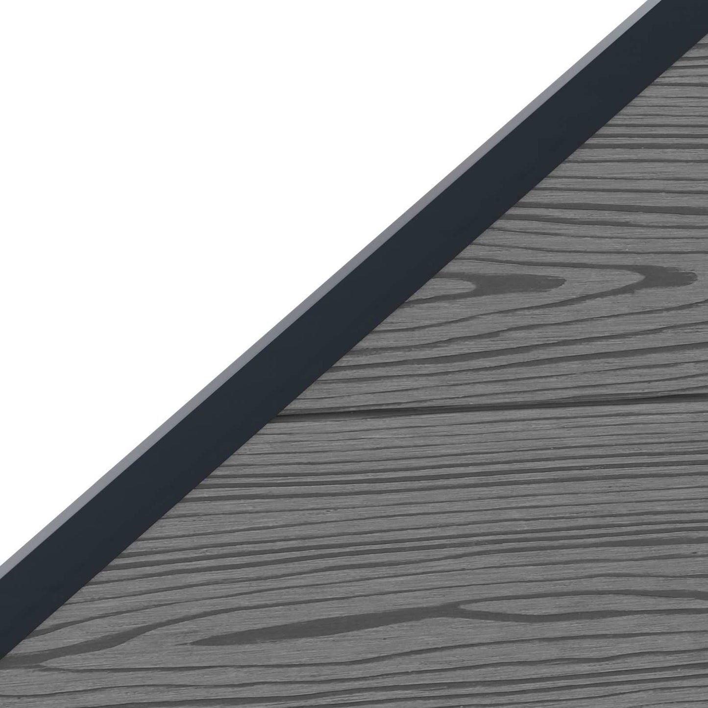Fence Panel 6 pcs WPC and Aluminium Grey