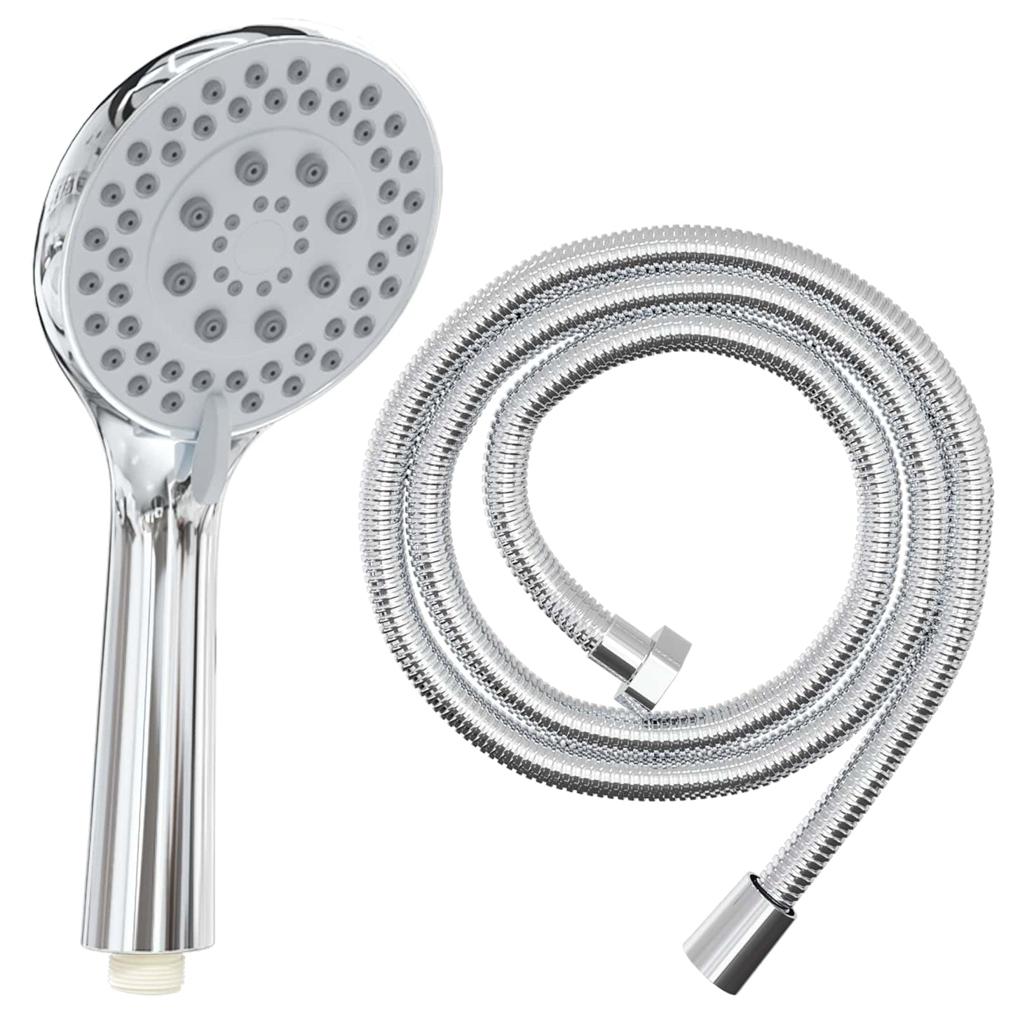 Shower Head Set Chrome 150 cm Stainless Steel