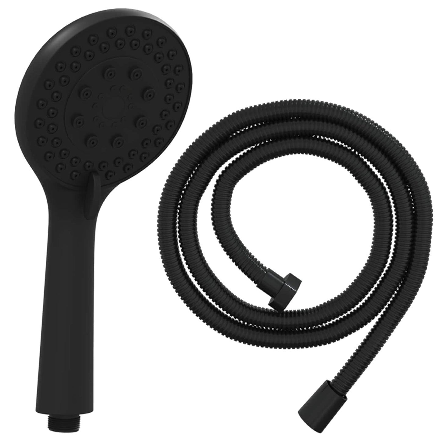 Shower Head Set Black 150 cm Stainless Steel