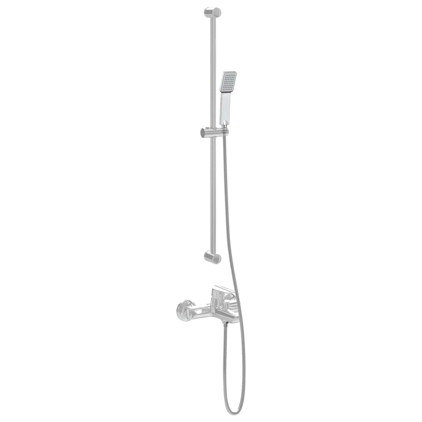 Shower Head Set Chrome 150 cm Stainless Steel