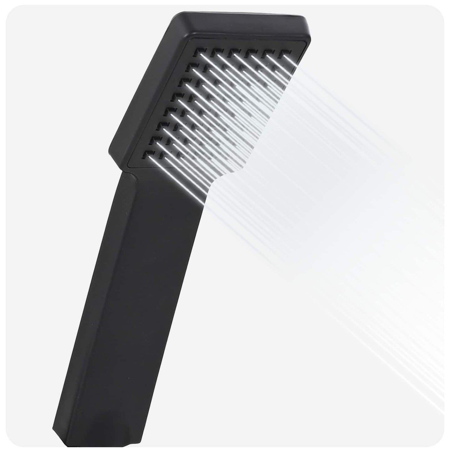 Shower Head Set Black 150 cm Stainless Steel