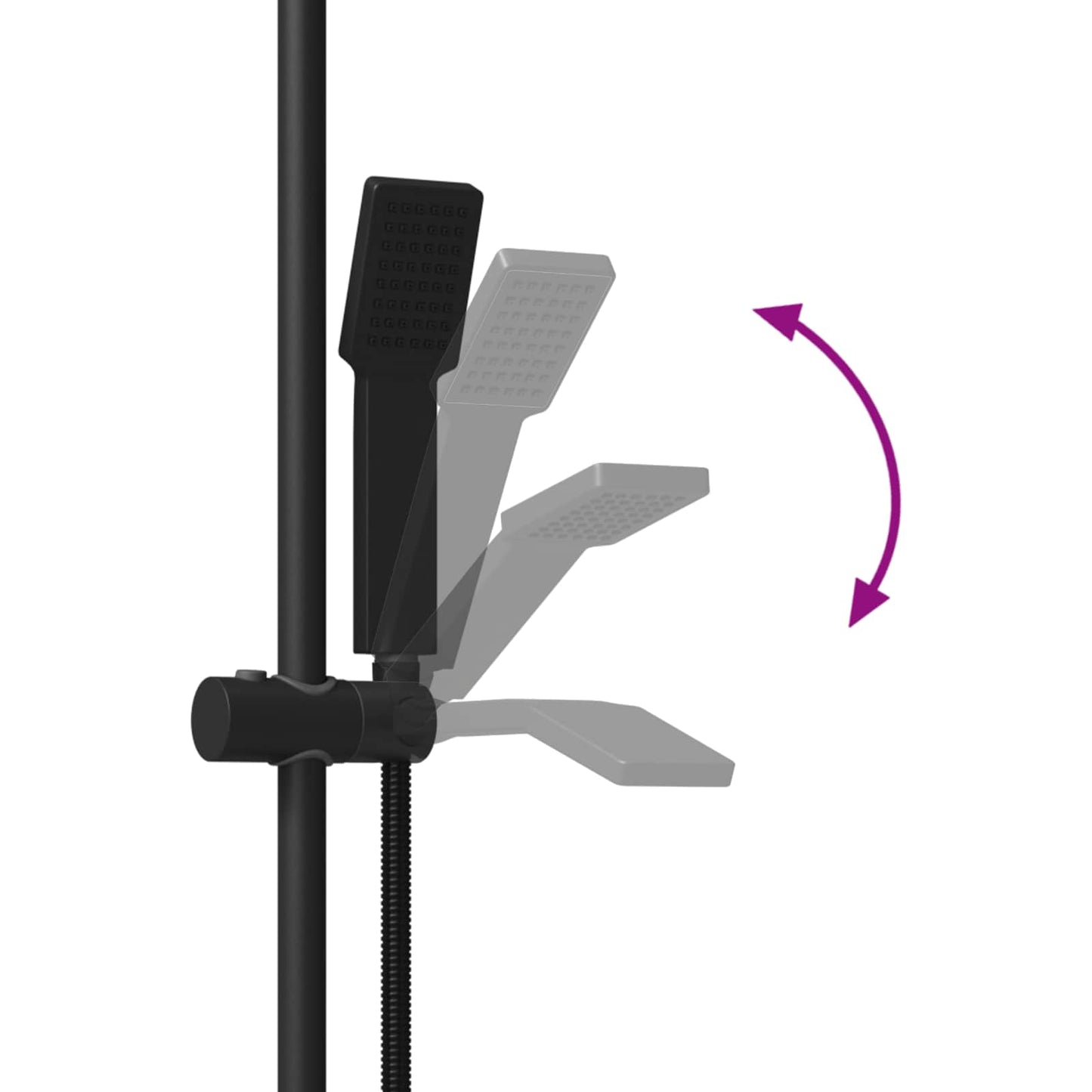 Shower System Set Height Adjustable steel