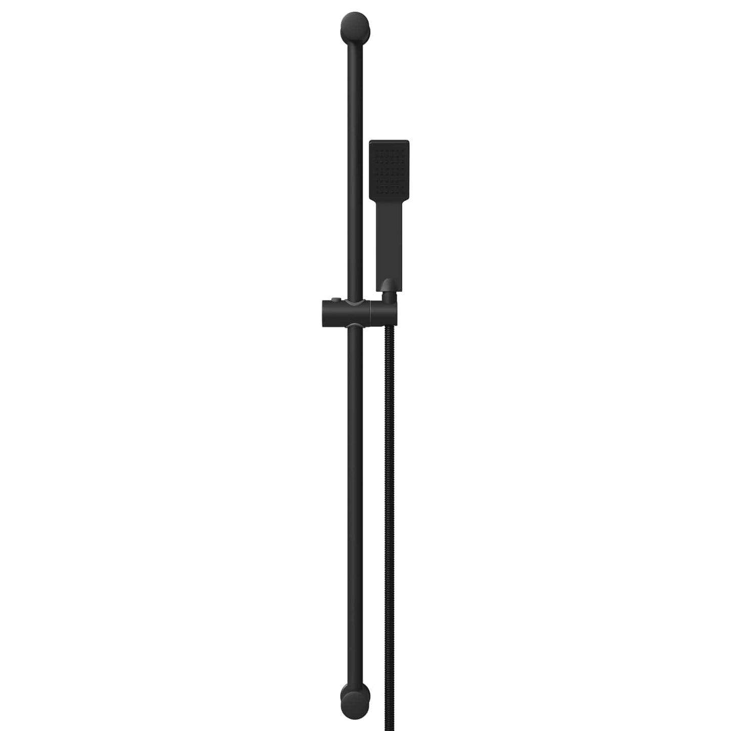 Shower System Set Black 100 cm Stainless Steel