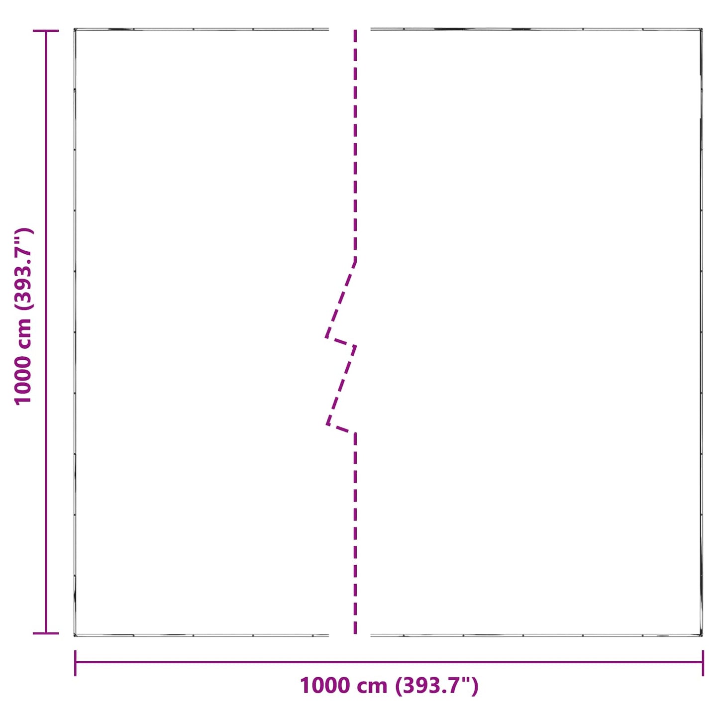Tarpaulin with Eyelets Transparent 10 x 10 m Polyethylene