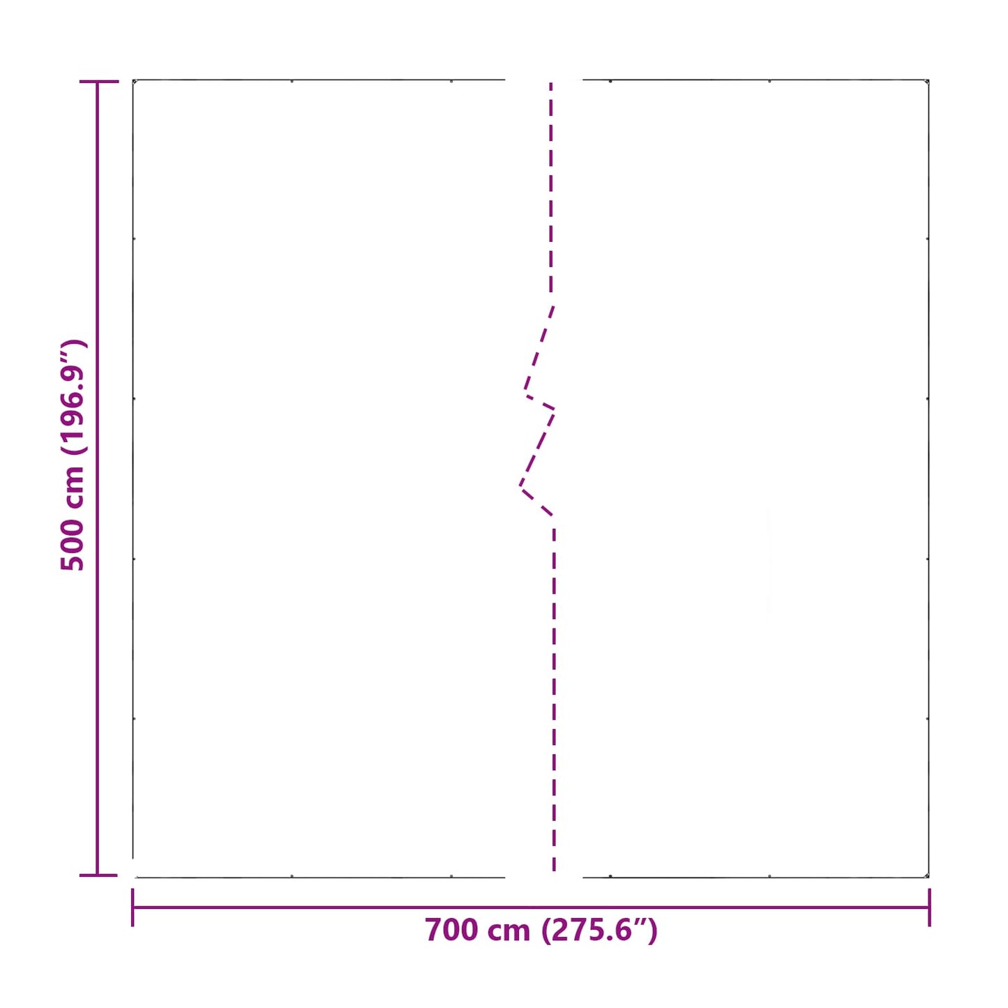 Tarpaulin with Eyelets Transparent 7 x 5 m Polyethylene