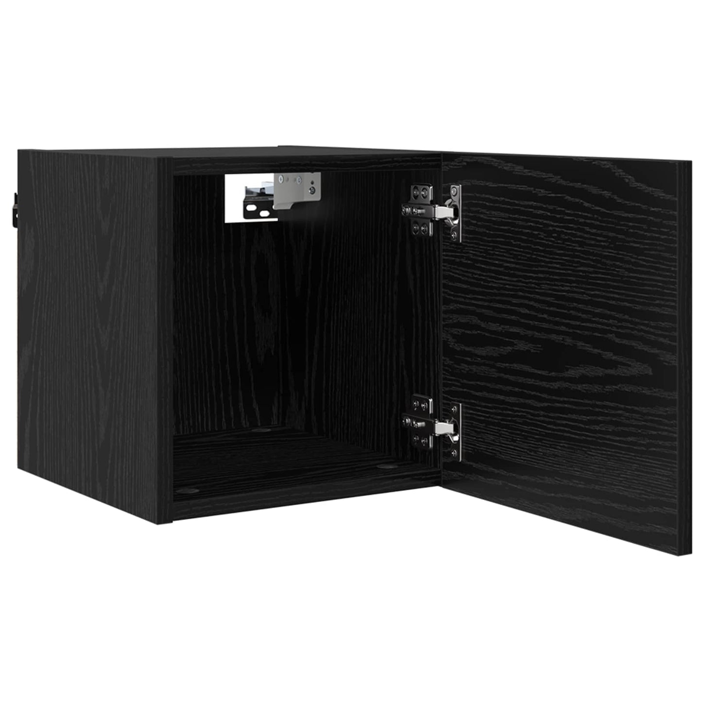 Wall Mounted TV Cabinet 4 pcs Black Oak 30.5 x 30 x 30 cm