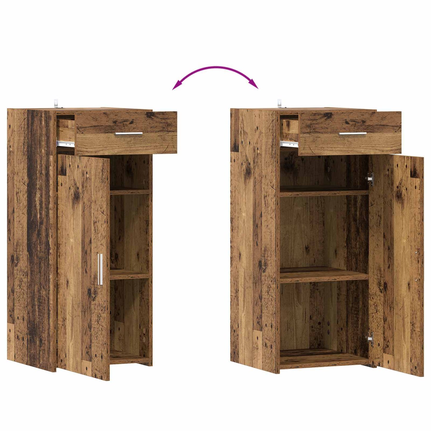 Storage Cabinet Old Wood 40 x 42.5 x 93 cm Engineered Wood