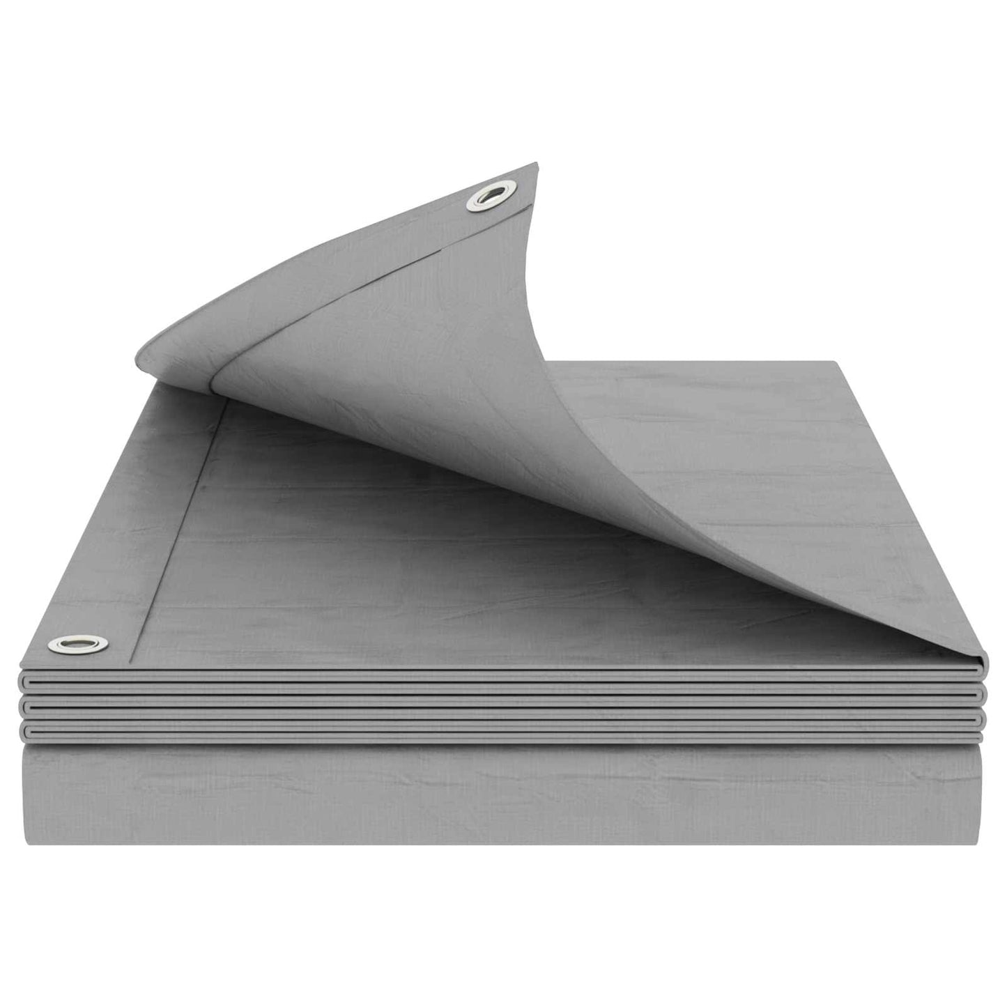 Tarpaulin with Eyelets Light Grey 4 x 5 m 90 gsm PE
