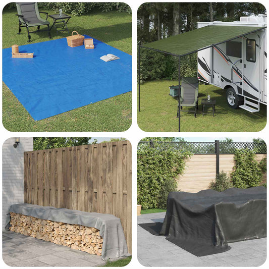 Tarpaulin with Eyelets Green 2 x 3 m 260 gsm PE