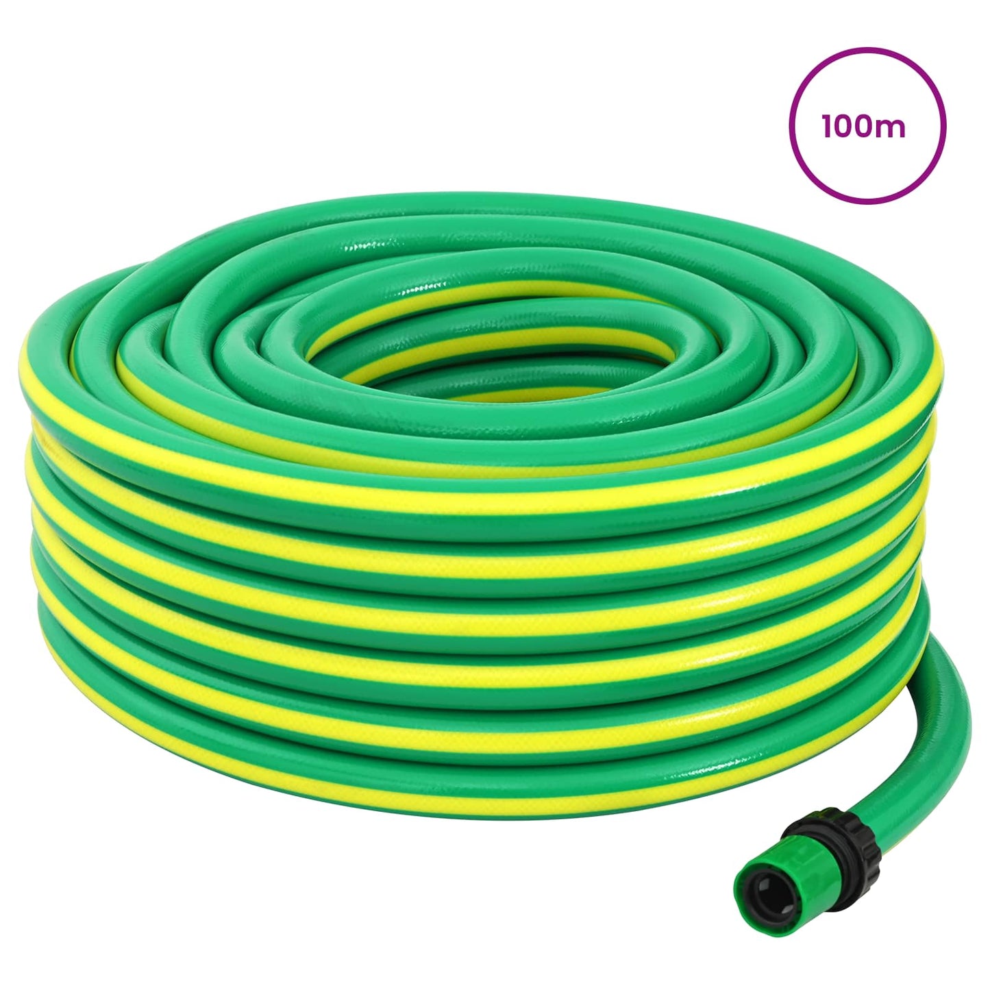 Garden Hose 5-Ply Green and Yellow 1 / 2'' 100 m PVC