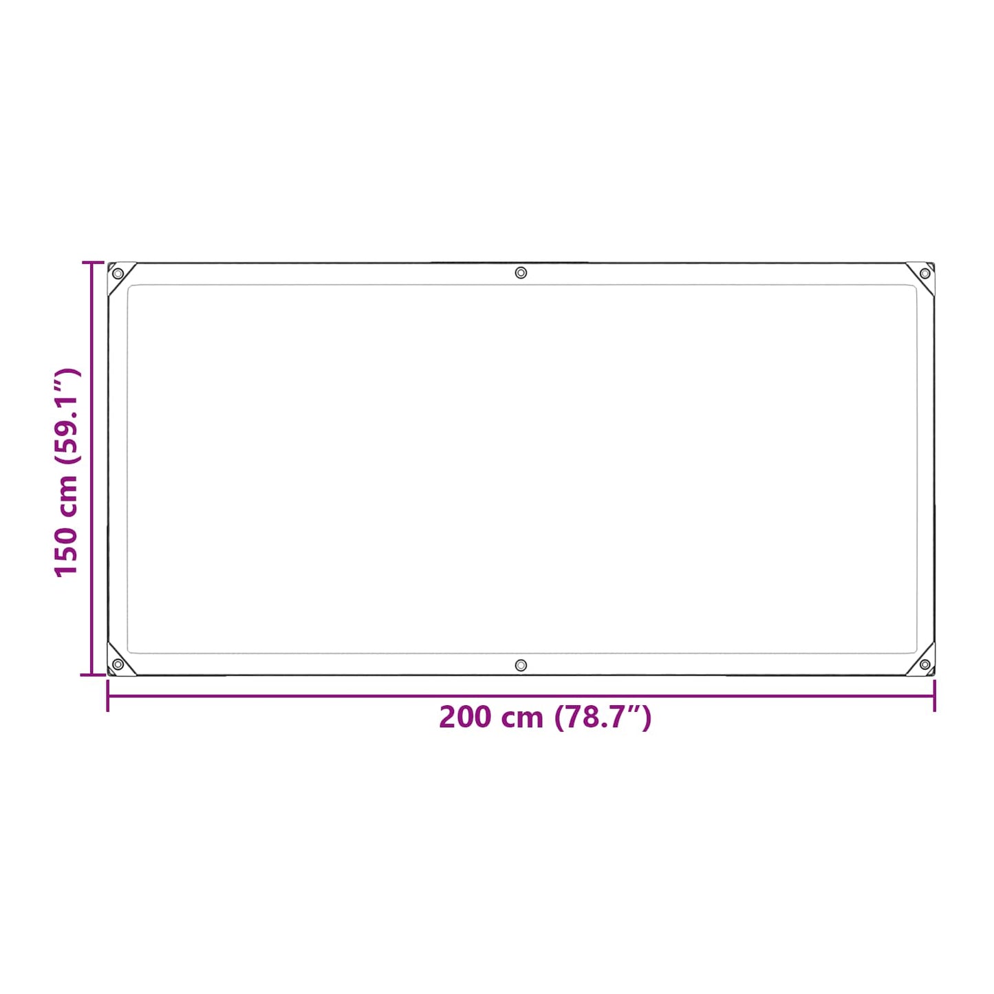 Tarpaulin Transparent 2 x 1.5 m PE