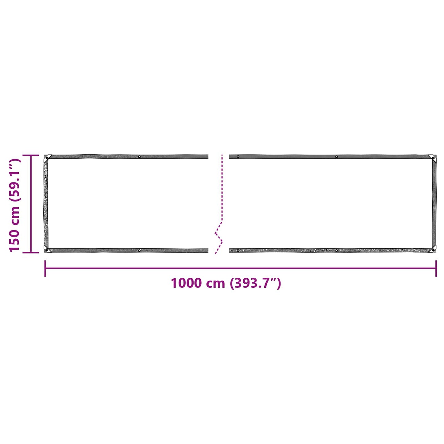 Tarpaulin Transparent 10 x 1.5 m PE