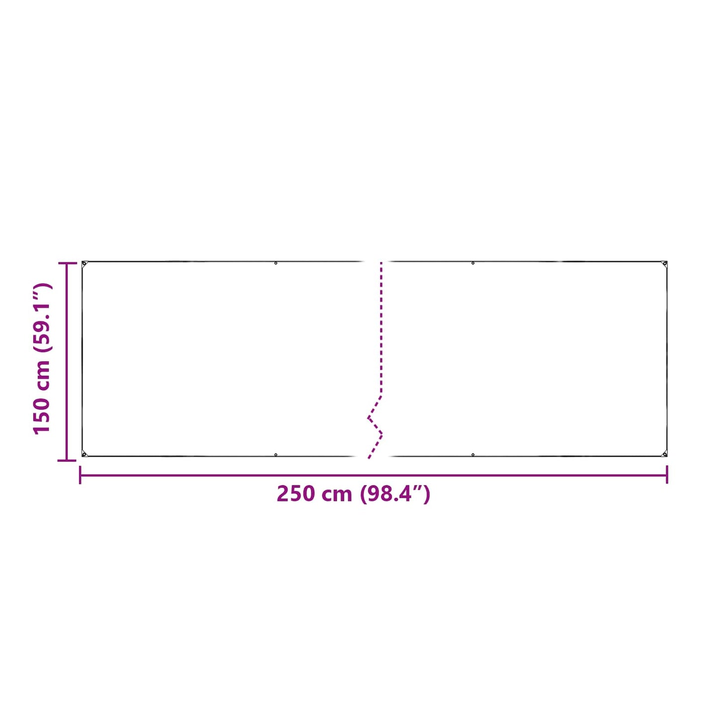 Tarpaulin 350 gsm Transparent 2.5 x 1.5 m PVC