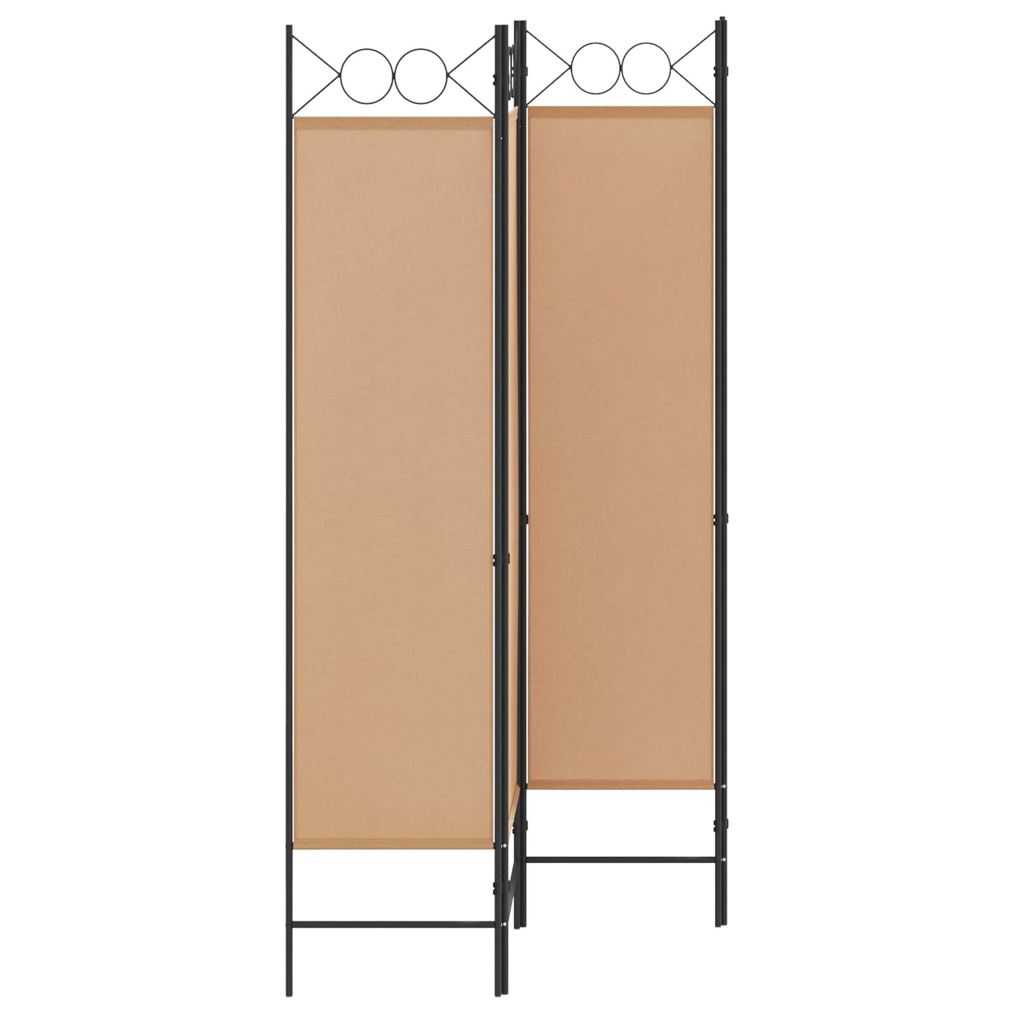 4-Panel Room Divider Beige 160 x 180 cm Fabric