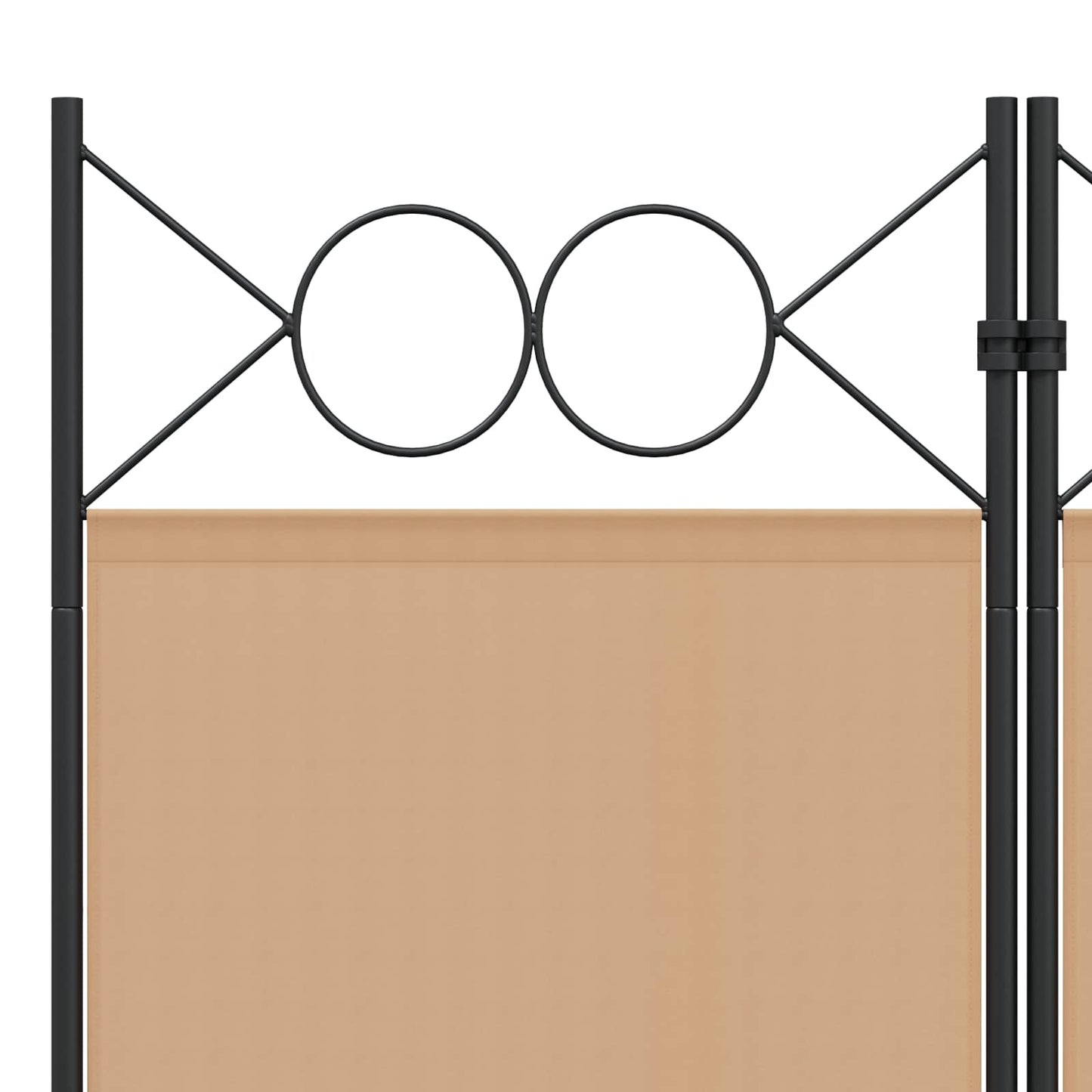 6-Panel Room Divider Beige 240 x 180 cm Fabric