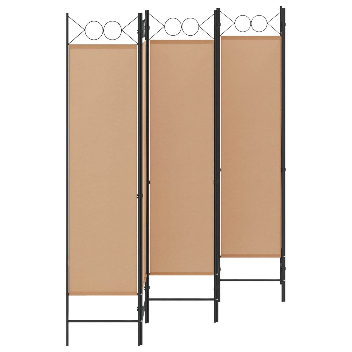 6-Panel Room Divider Beige 240 x 180 cm Fabric