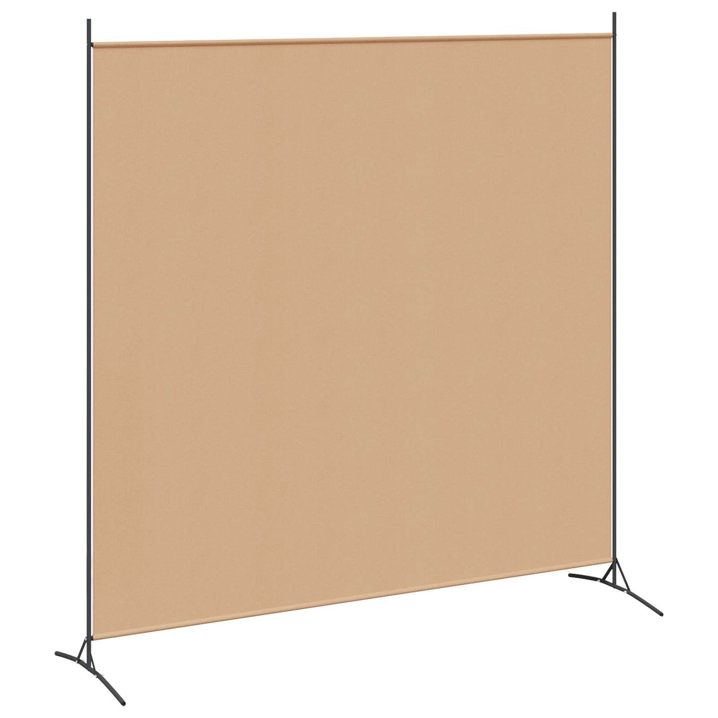 Single Panel Room Divider Beige 175 x 180 cm Fabric