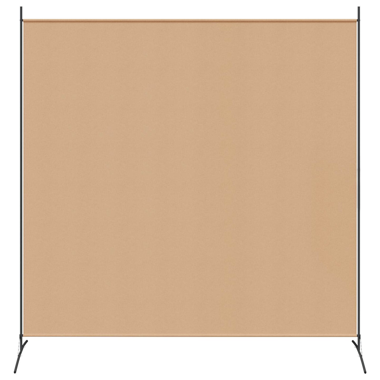 Single Panel Room Divider Beige 175 x 180 cm Fabric