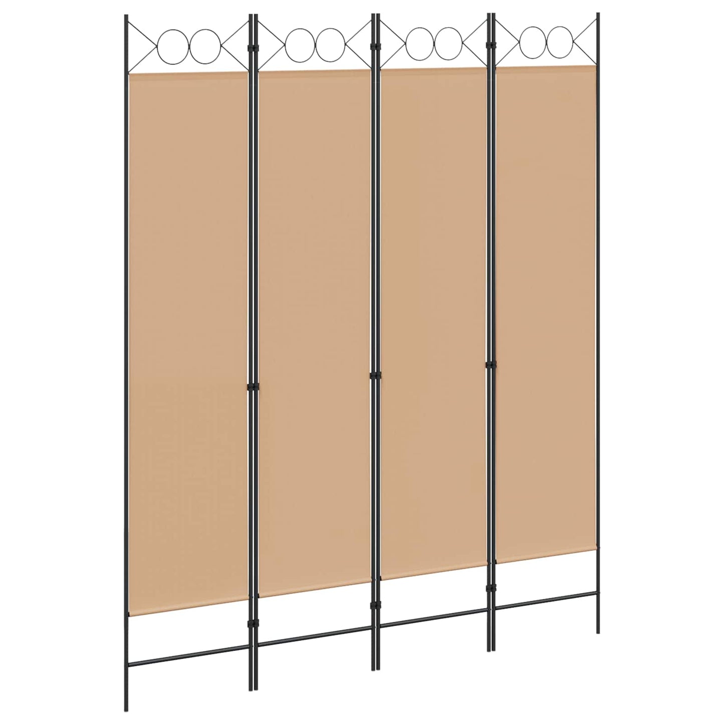 Room Divider Beige 160 x 200 cm Fabric