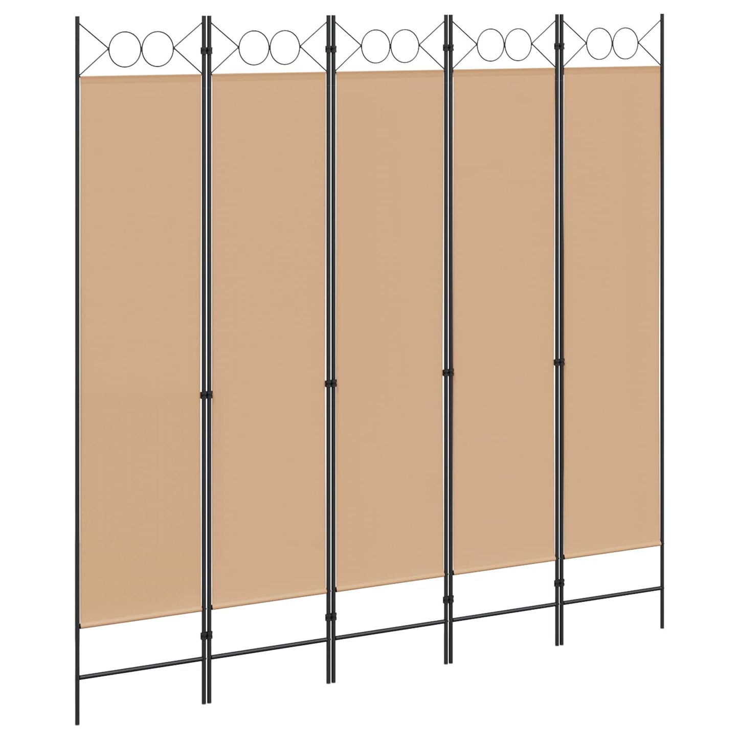 Room Divider Beige 200 x 200 cm Fabric