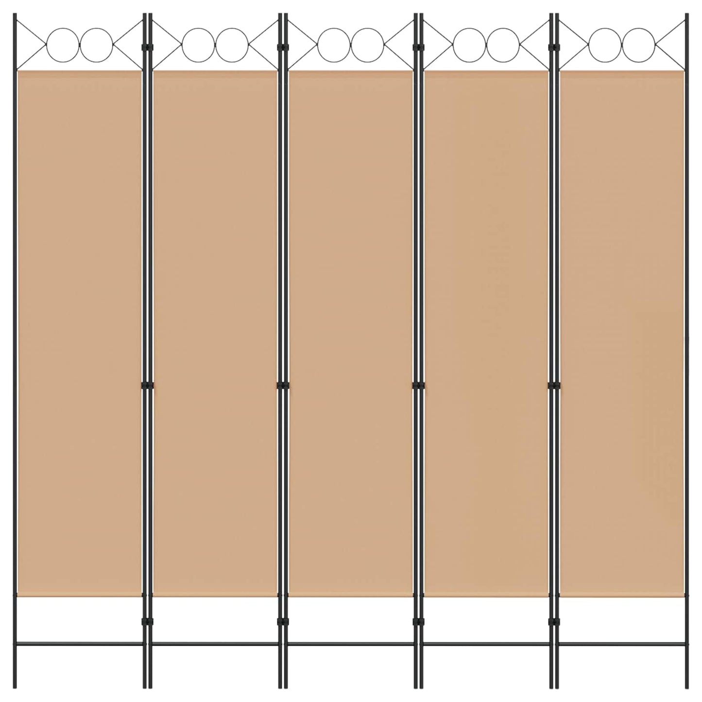 Room Divider Beige 200 x 200 cm Fabric