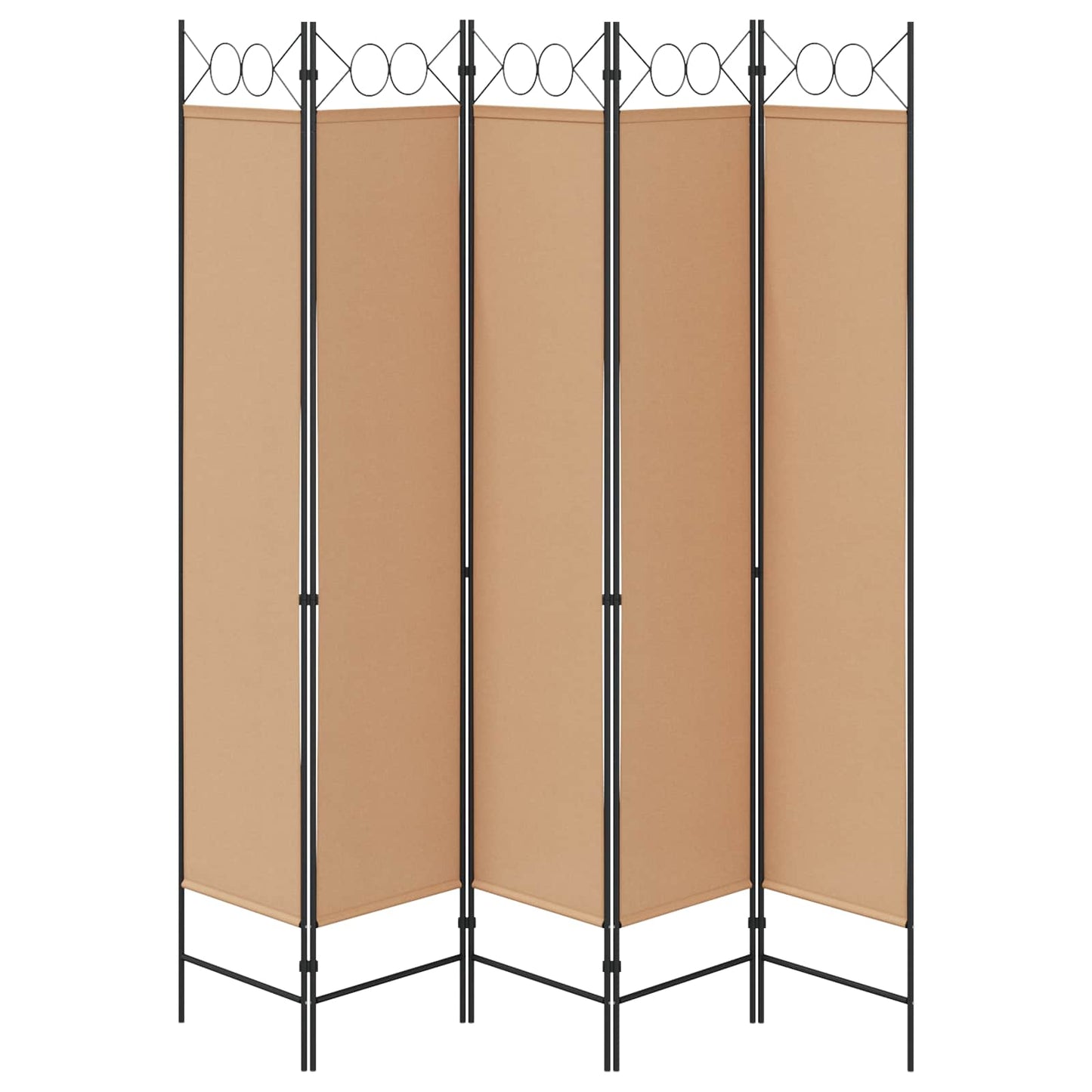 Room Divider Beige 200 x 200 cm Fabric