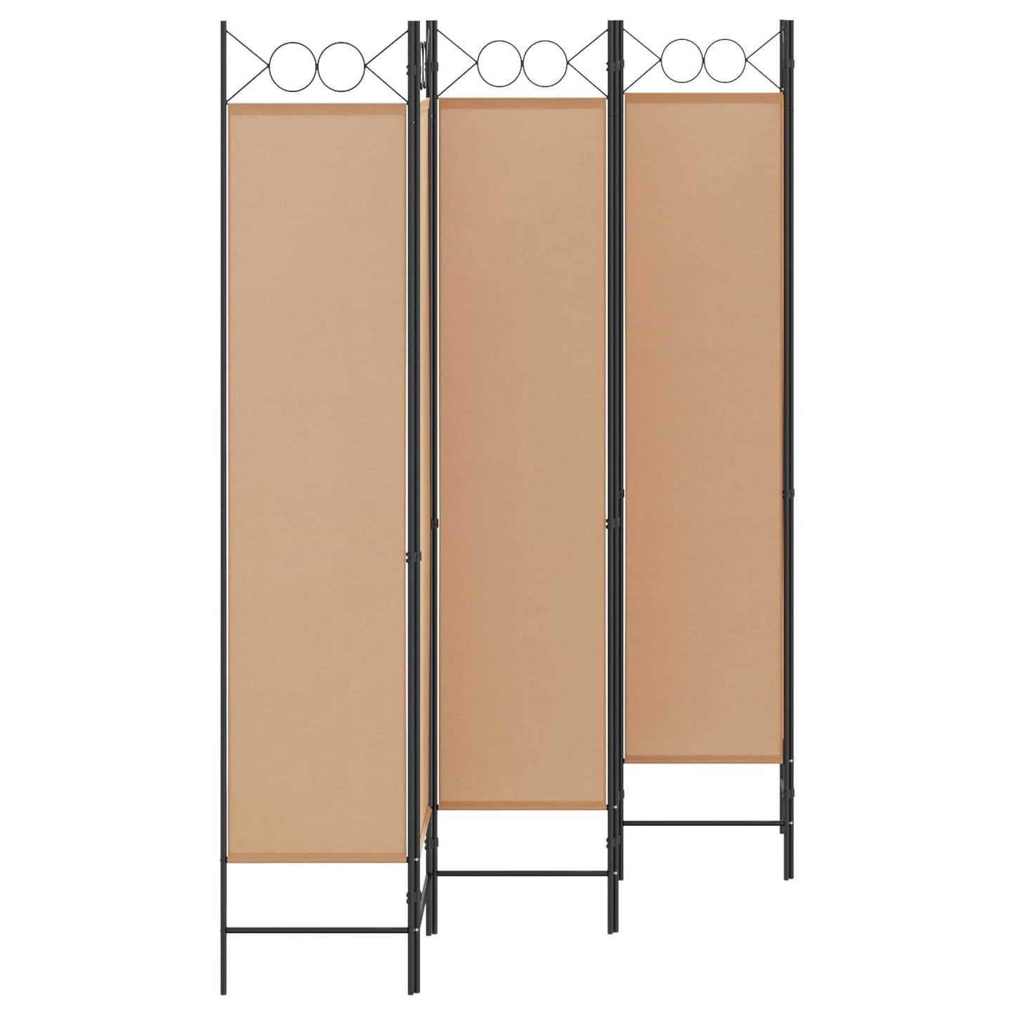 6-Panel Room Divider Beige 240 x 200 cm Fabric