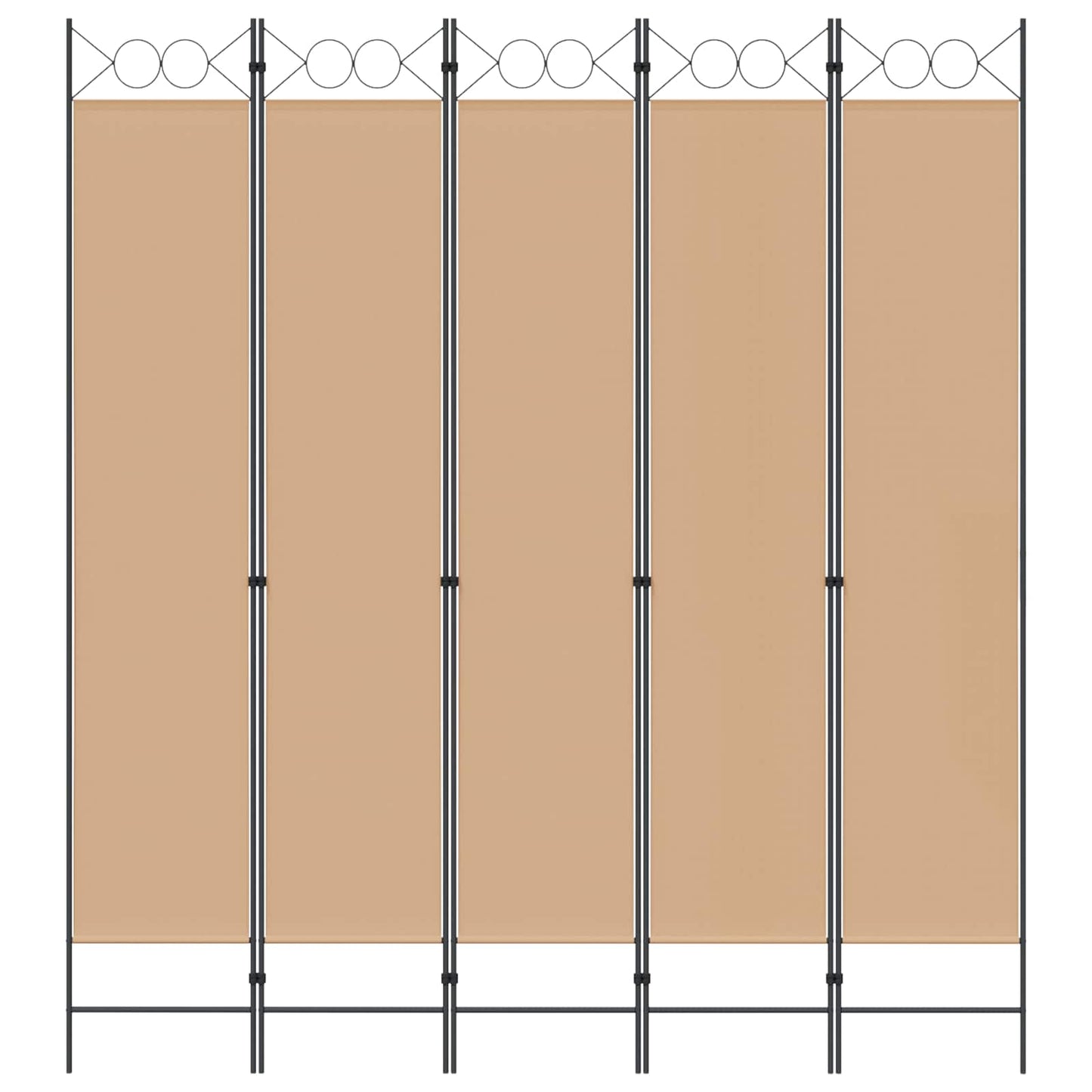 Room Divider Beige 200 x 220 cm Fabric