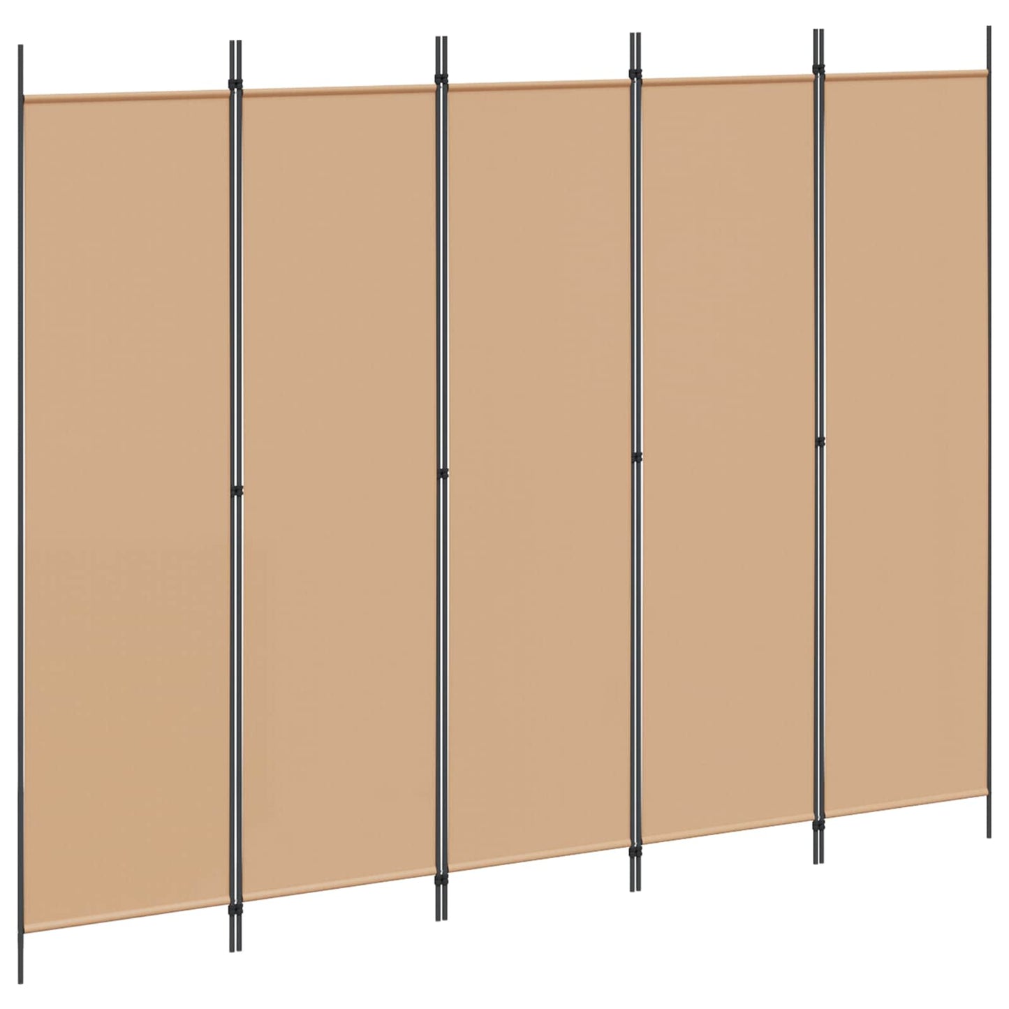 Room Divider Beige 250 x 200 cm Fabric