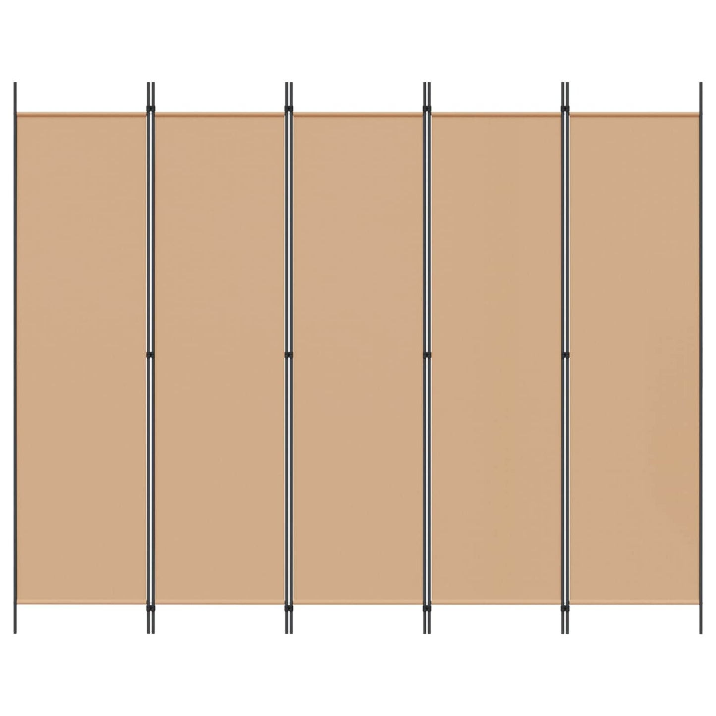 Room Divider Beige 250 x 200 cm Fabric