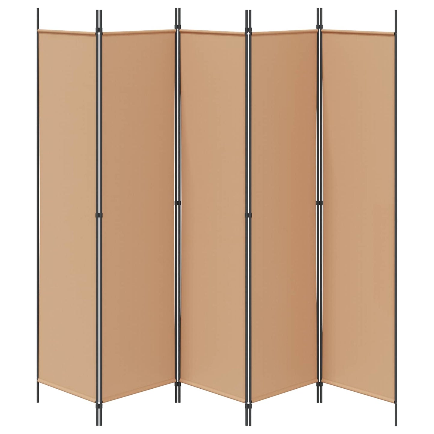 Room Divider Beige 250 x 200 cm Fabric